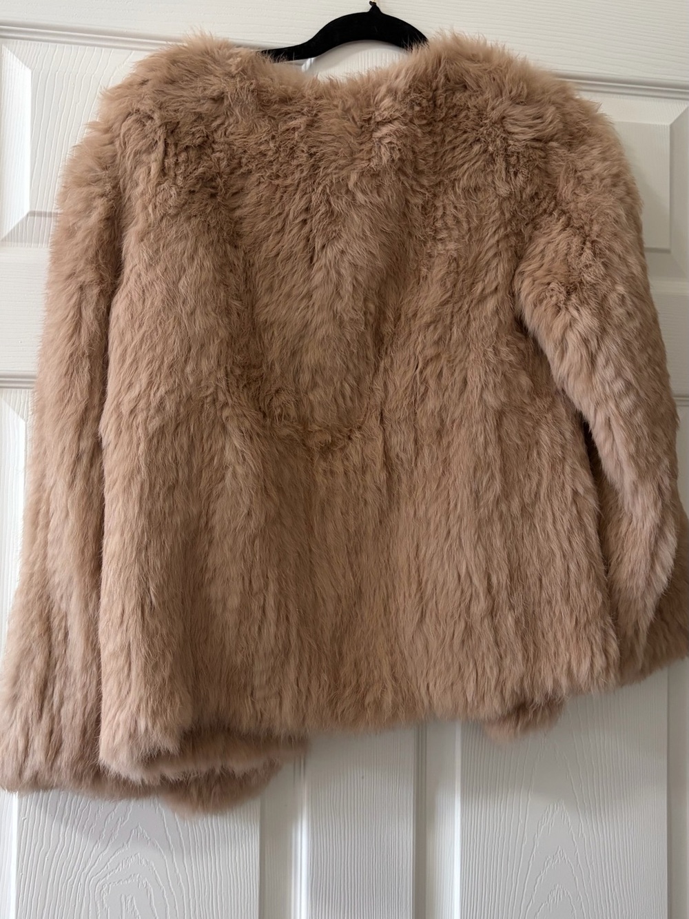 Elegant Nude Rabbit Fur Coat - Picture 8 of 8